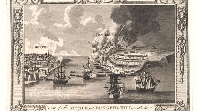 Burning of Charles Town harbour - shows Charles Town on fire